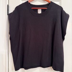 Maeve Black Knit Sleeveless Sweater Top